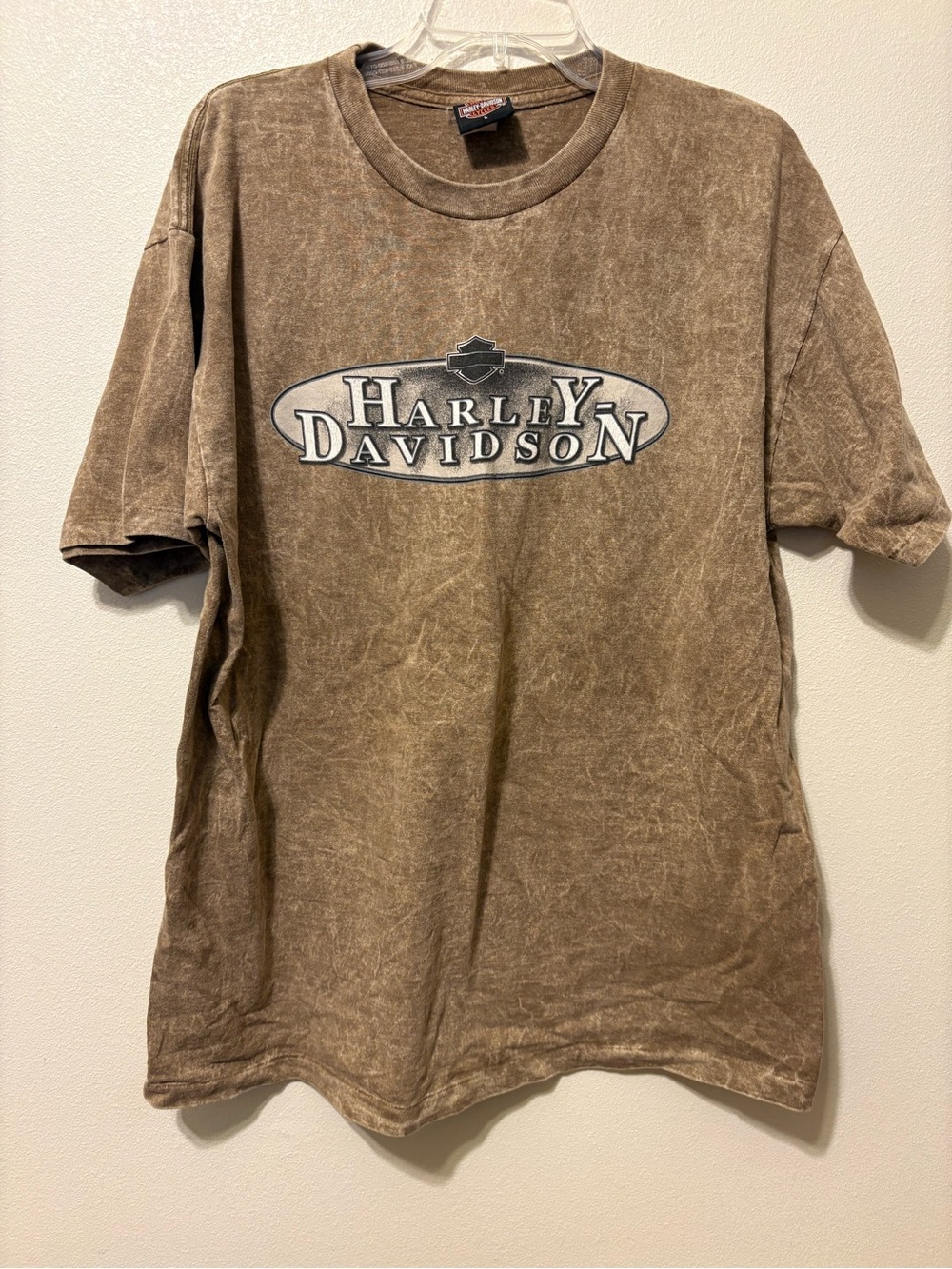Harley-Davidson Brown Washed Logo Short Sleeve Tee